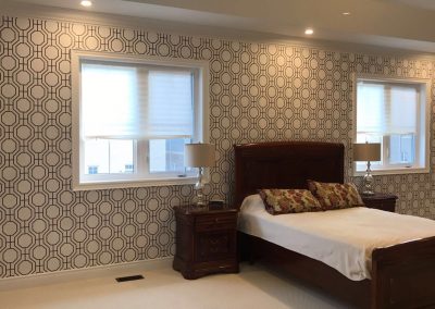 residential bedroom wallpaper intall